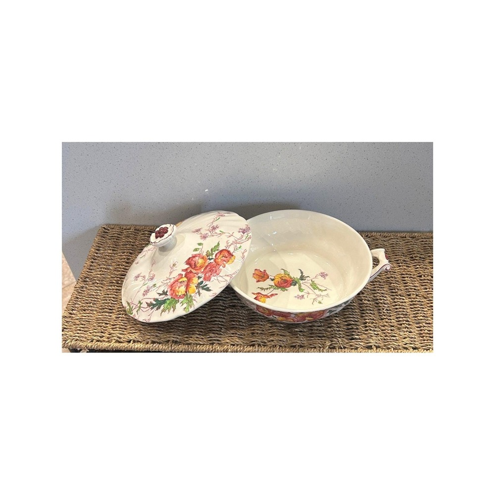 Royal Doulton Sherborne D5915 Covered Vegetable Tureen Footed Casserole Floral - Picture 7 of 15